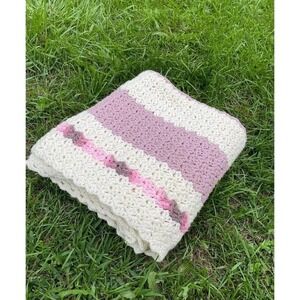 Homemade Afgan Different Shades Of Purple 63x52